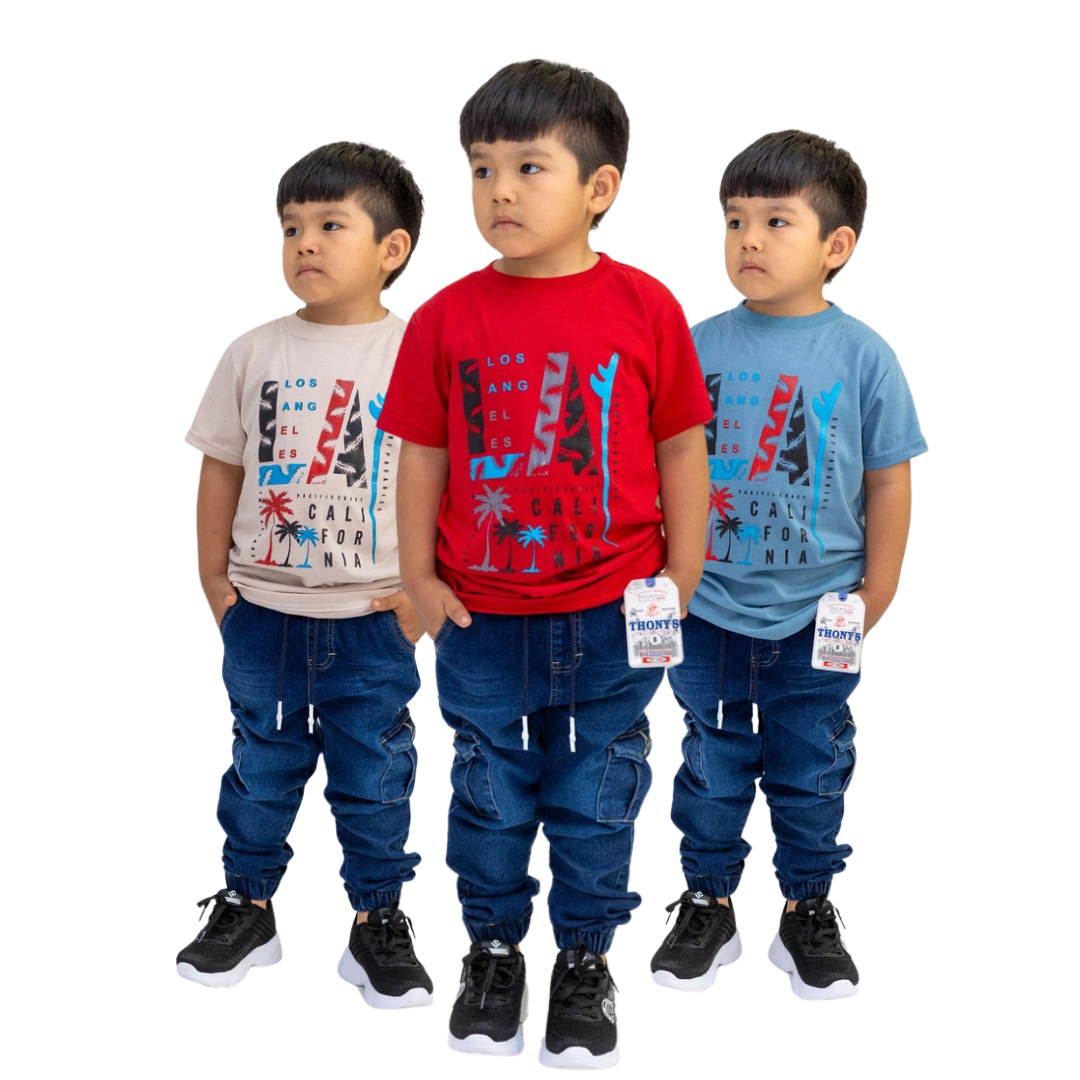 🔥PACK SORPRESA x 3 POLOS ESTAMPADO NIÑO- 1 PACK x S/ 16.50