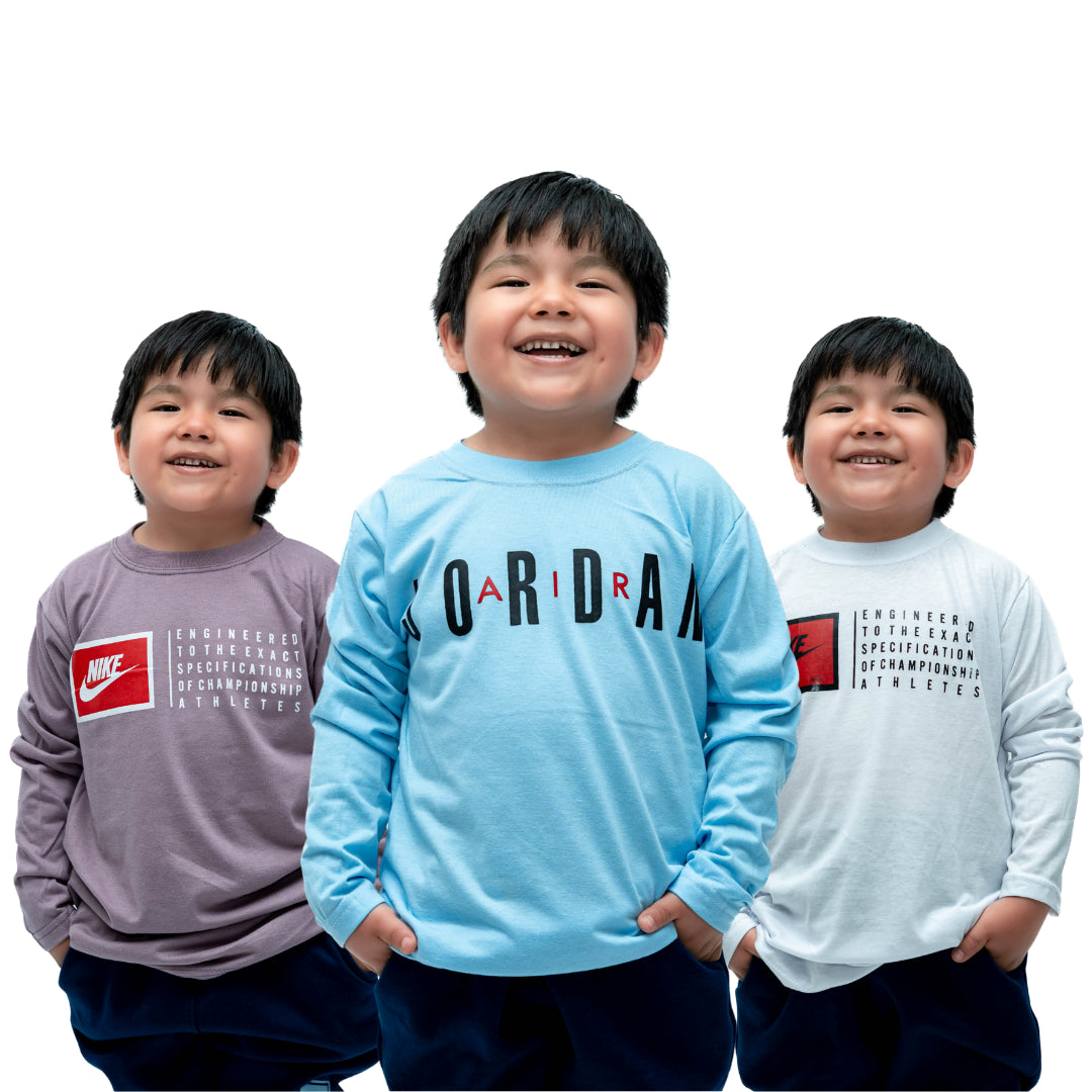🔥PACK SORPRESA x 3 MANGA LARGA KIDS- 1 Pack x S/19.50