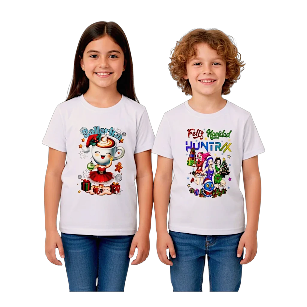 PACK SORPRESA x 3 POLOS MANGA CORTA DE NAVIDAD PARA NIÑOS - 1 Pack x S/ 30,00